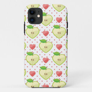 Herz-Äpfel mit rosa Tupfen und Herzen Case-Mate iPhone Hülle