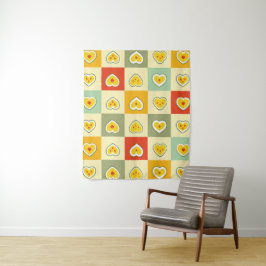 Herz Äpfel Wandteppich