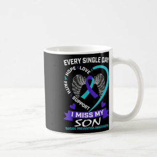 Herz Aquamarin Lila I Miss My Son Suicide Bewussts Kaffeetasse