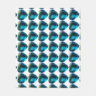 Herz Aquamarine, blau Fleecedecke