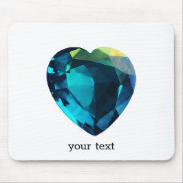Herz Aquamarine, blau Mousepad