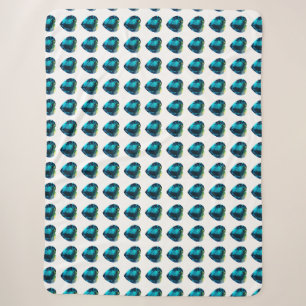 Herz Aquamarine, blau Sherpadecke