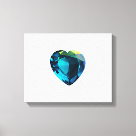 Herz Aquamarine Leinwanddruck