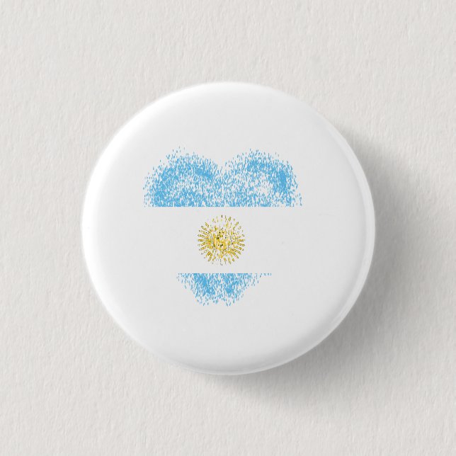 Herz Argentiniens Button (Vorderseite)