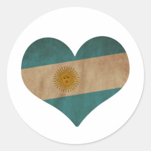 Herz Argentiniens Runder Aufkleber