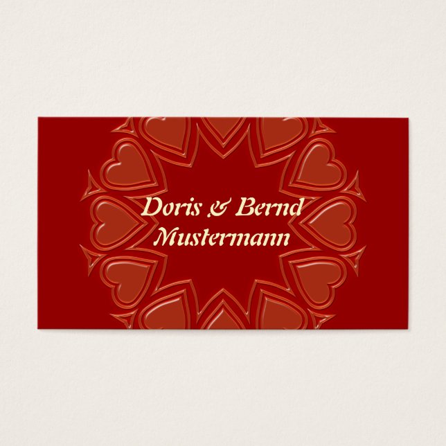 Herz ART Template 2 + Ihr Foto & Text (Vorderseite)