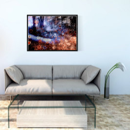 Herz auf der Road Stretched Canvas Print Leinwanddruck
