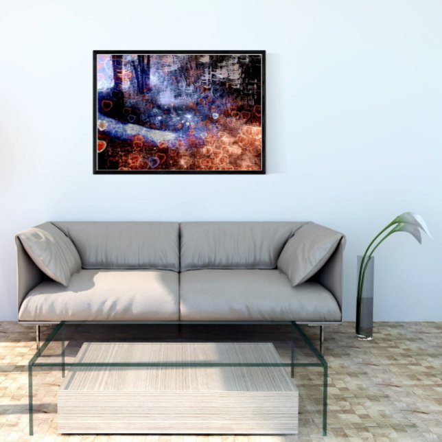 Herz auf der Road Stretched Canvas Print Leinwanddruck (Von Creator hochgeladen)