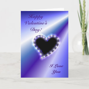 Herz auf lila Regenbogen Feiertagskarte