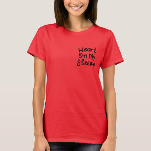 Herz auf meinem Ärmellover Junge, Liebhaberin T-Shirt