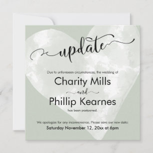 Herz auf Seite Grün Update Zurückgestellt Hochzeit