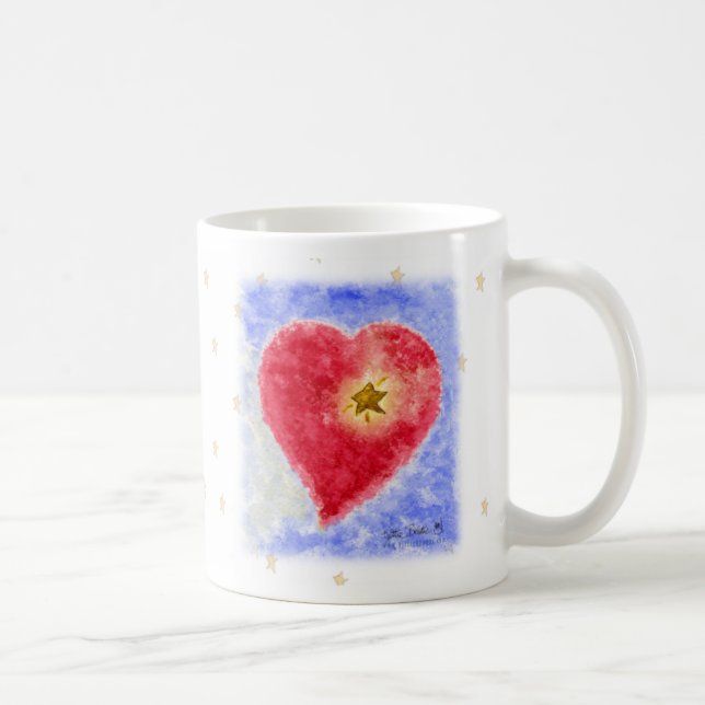 Herz auf weißer Tasse (Rechts)