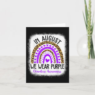 Herz August Wir tragen Purple Überdosis Awareness  Karte