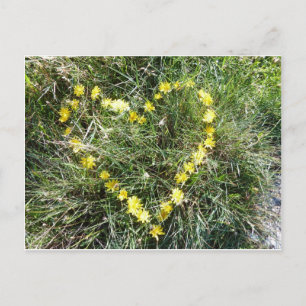 Herz aus Blumen Postkarte