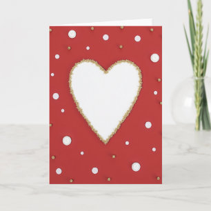 Herz aus Gold Festive Karte