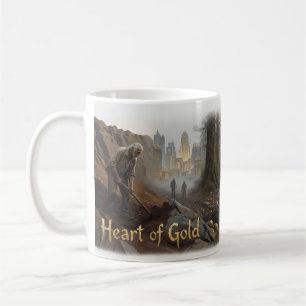 Herz aus Gold Lebenslange Reise Alter Mann Becher Kaffeetasse