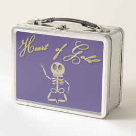 Herz aus Gold Metall Lunchbox