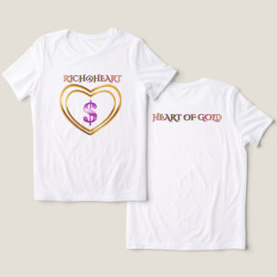 HERZ AUS GOLD, REICH@HEART Doppelseitiger Grafikdr Tri-Blend Shirt