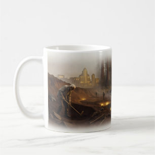 Herz aus Gold Suchender Mann Küstenreise-Mug Kaffeetasse