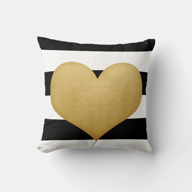 Herz aus Golds-Kissen Kissen (Vorderseite)