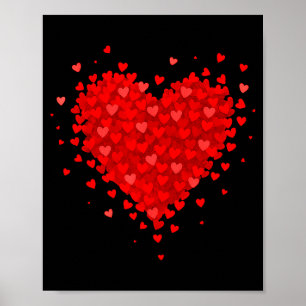 Herz aus Herzen Valentinstag Frauen Teenager Mädch Poster