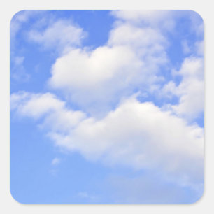 Herz aus Wolken Quadratischer Aufkleber