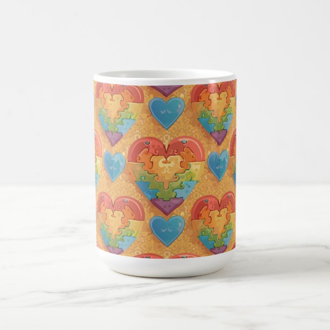 Herz Autismus Kaffeetasse (Mittel)