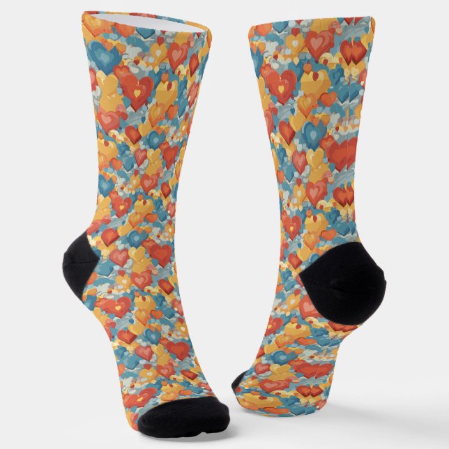 Herz Autismus Socken (Gewinkelt)