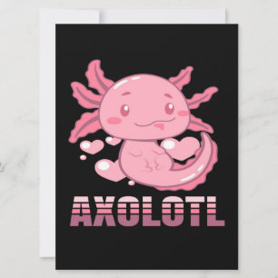 Herz Axolotl   Niedlicher Cartoon Axolotl