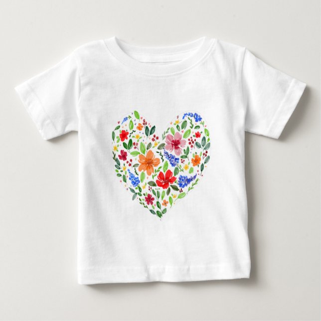 Herz Baby T-shirt (Vorderseite)