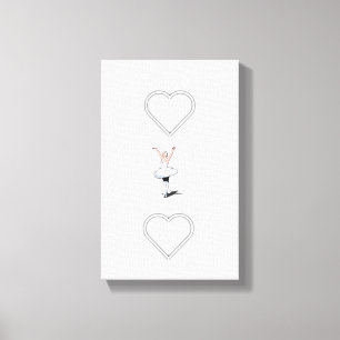 Herz & Ballerina Girl Canvas Print Leinwanddruck