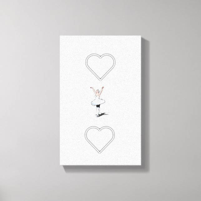 Herz & Ballerina Girl Canvas Print Leinwanddruck (Vorderseite)