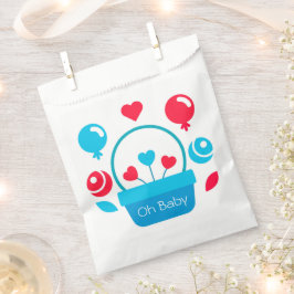 Herz, Ballons und Herzkorb Geschenktütchen