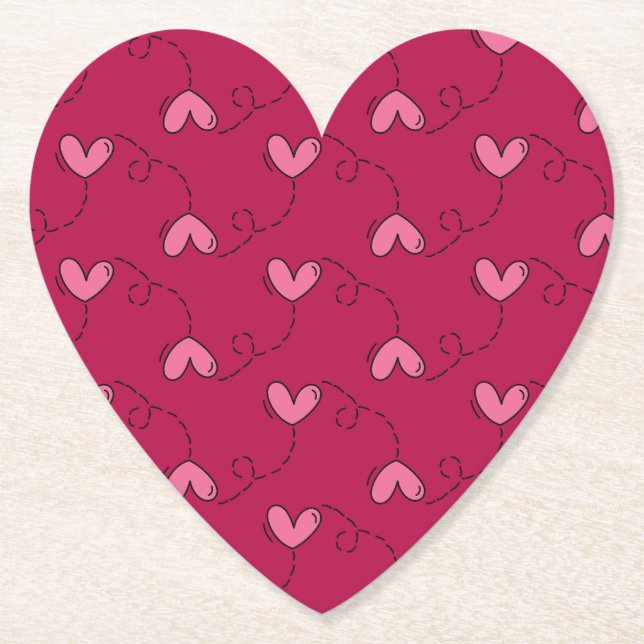 Herz Balloon Pattern Untersetzer (Vorderseite)