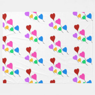 Herz Balloons Fleecedecke