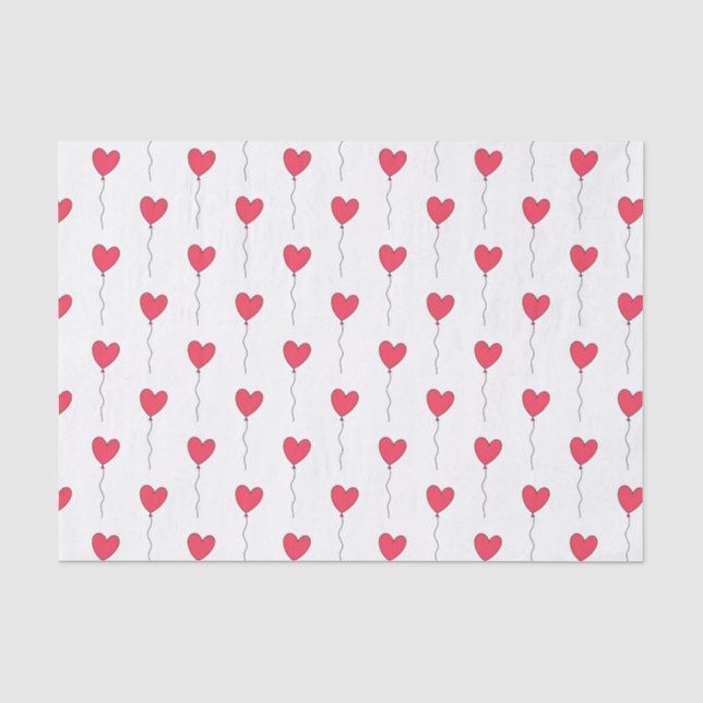 Herz Balloons Seidenpapier (Vorderseite)