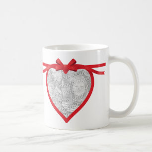 Herz-Band-Foto-Rahmen Kaffeetasse