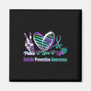 Herz Band Rose Frieden Liebe Psychische Gesundheit Magnet