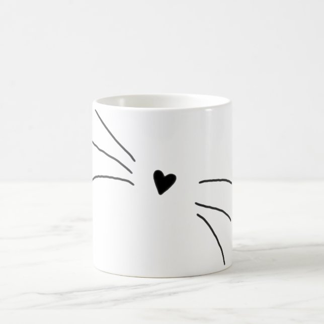 Herz-Bart-Tasse Kaffeetasse (Mittel)