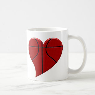 Herz-Basketball-Schale Kaffeetasse
