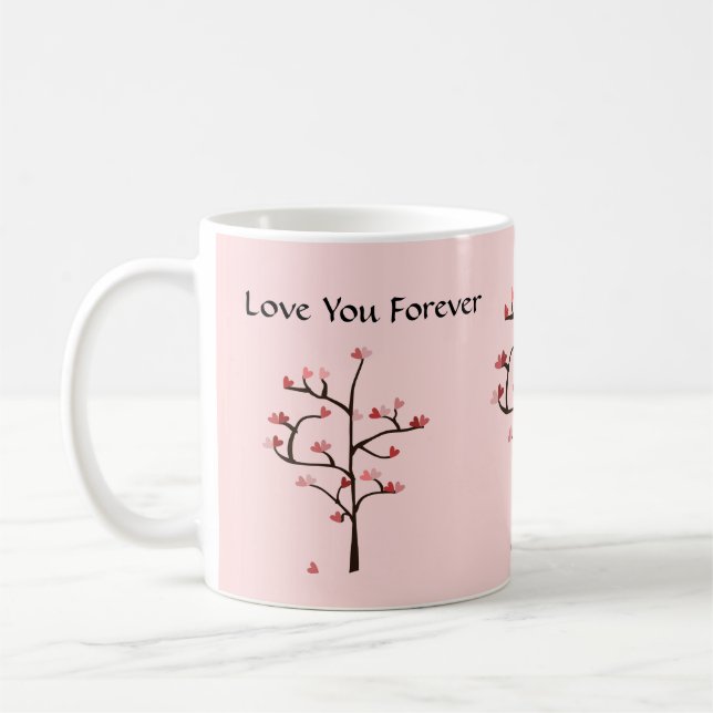 Herz-Baum-Liebe-Tasse Kaffeetasse (Links)