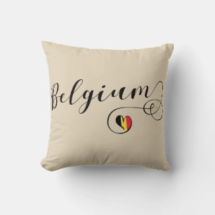 Herz Belgien Pillow, belgische Flagge Kissen