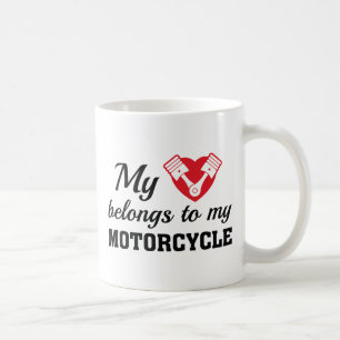 Herz Belongs Motorrad Kaffeetasse