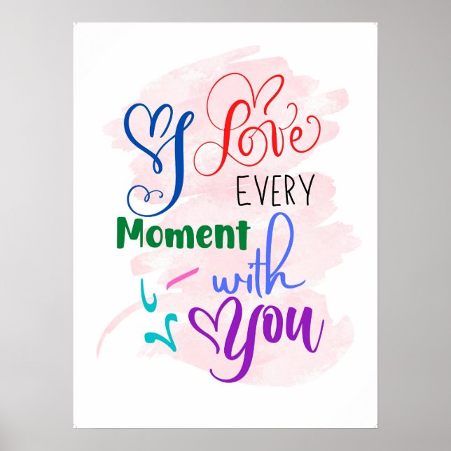 Herz berühren Wahre Liebe Zitate Romantische Kunst Poster (Vorne)