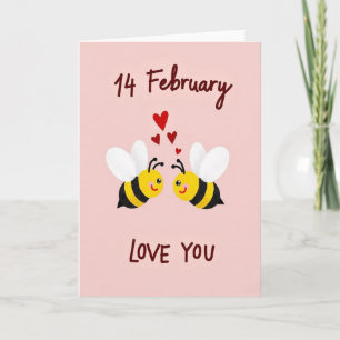 Herz Bienen Lieben Dich Karte
