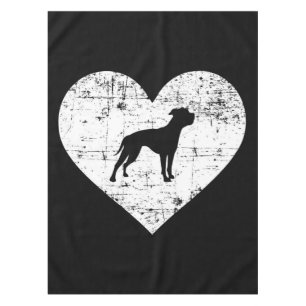 Herz Black Bulldog   Bulldog Lovers Tischdecke