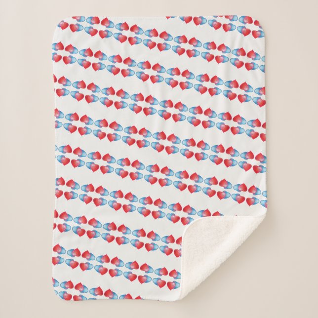 Herz Blanket Sherpadecke (Vorderseite)