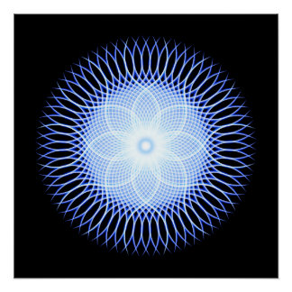 Herz Blume Mandala Poster