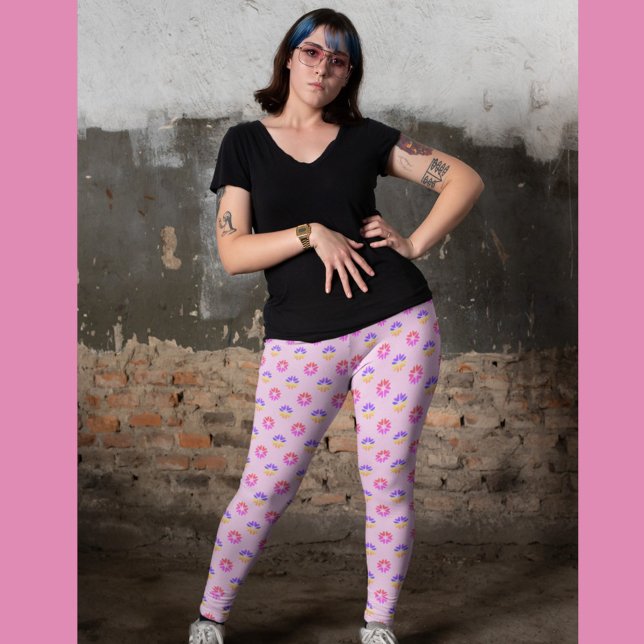 Herz-Blume-Muster Leggings (Von Creator hochgeladen)