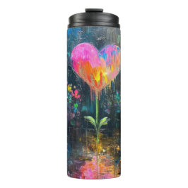 Herz-Blume Thermosbecher